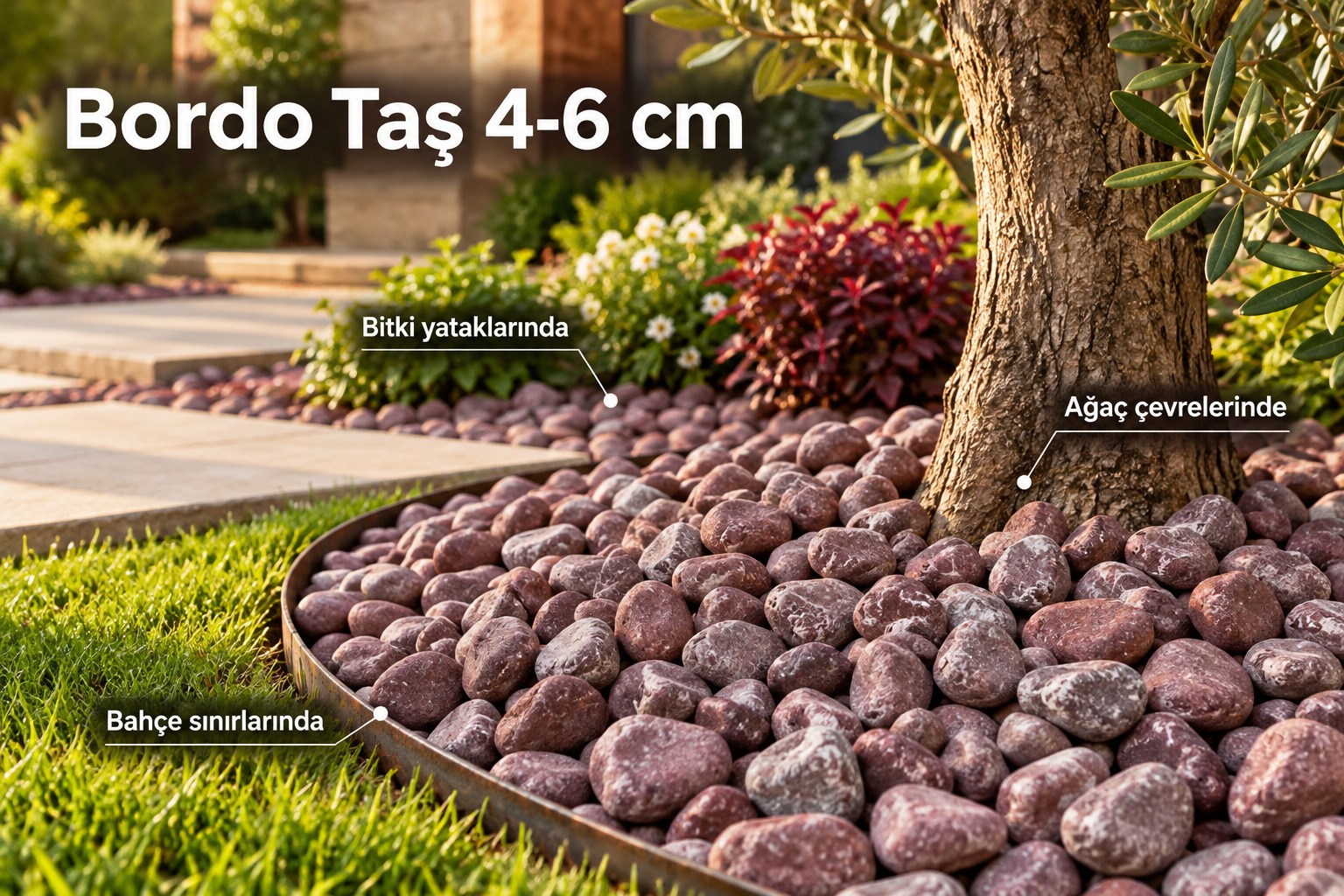 20 kg Bordo Taş 4-6 cm