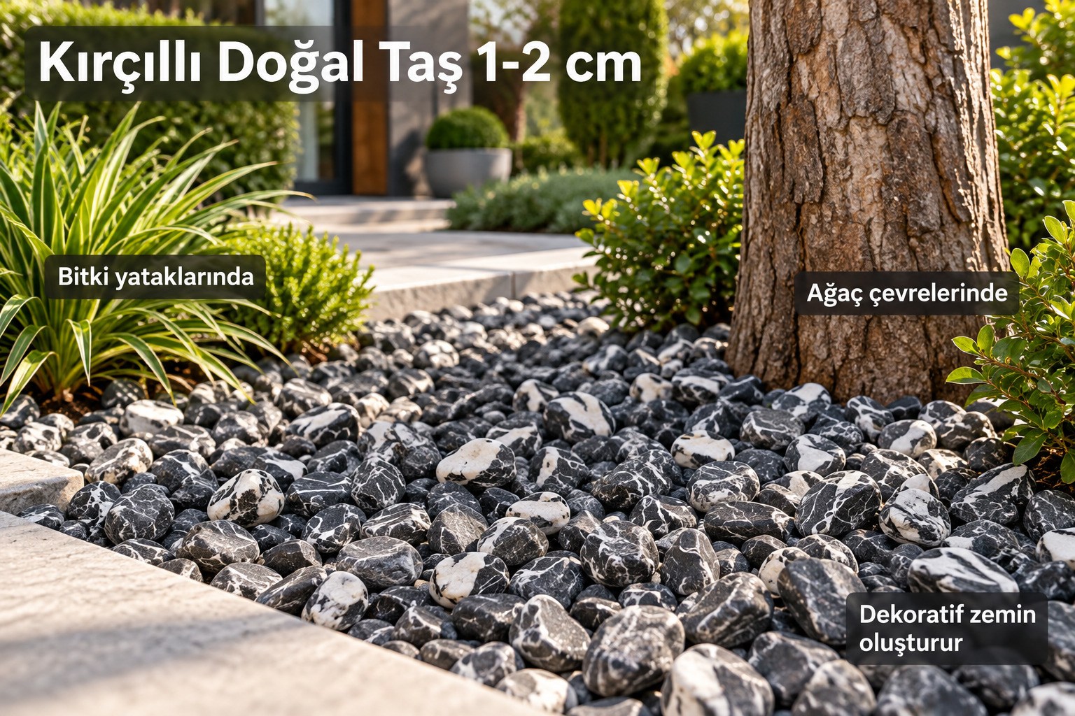 20 kg Kırçıllı Doğal Taş 1-2 cm