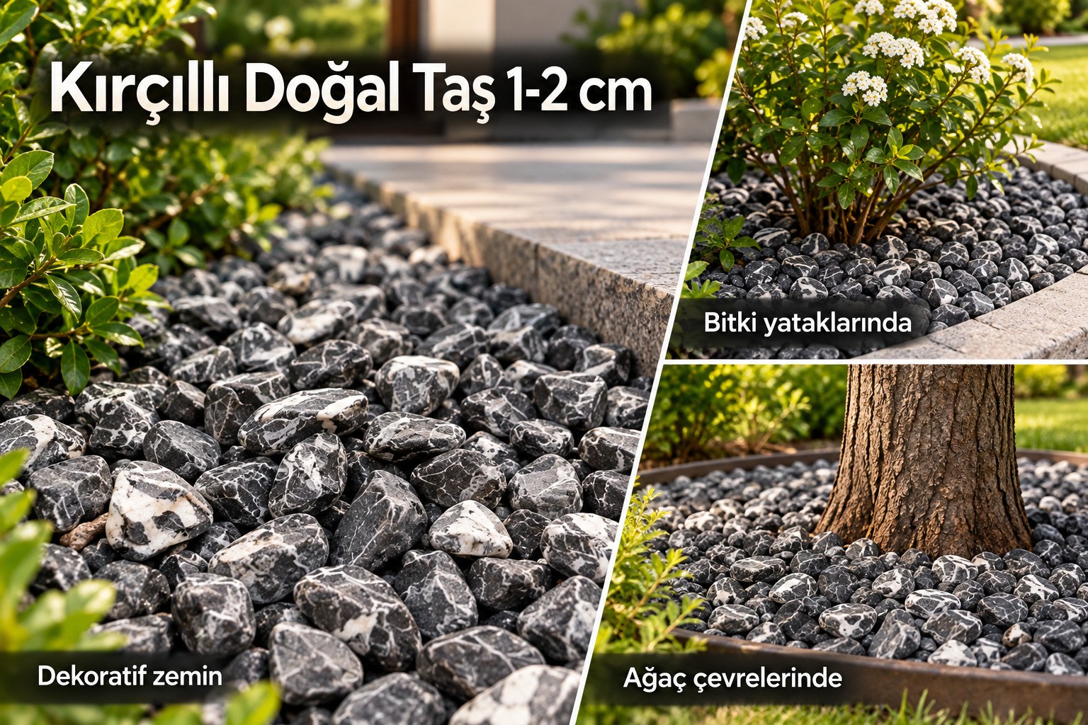 20 kg Kırçıllı Doğal Taş 1-2 cm