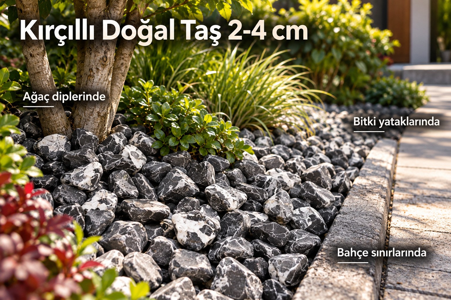 20 kg Kırçıllı Doğal Taş 2-4 cm