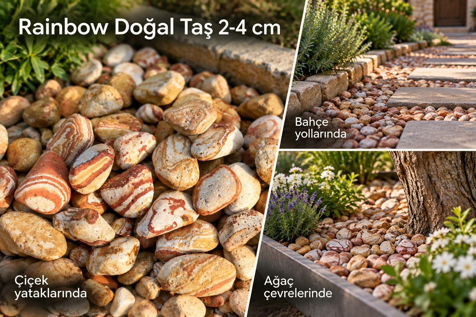 20 kg Rainbow Doğal Taş 2-4 cm