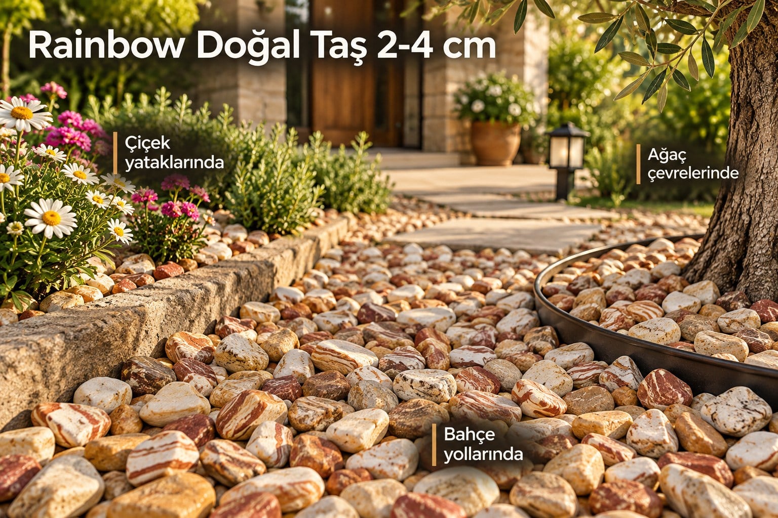20 kg Rainbow Doğal Taş 2-4 cm