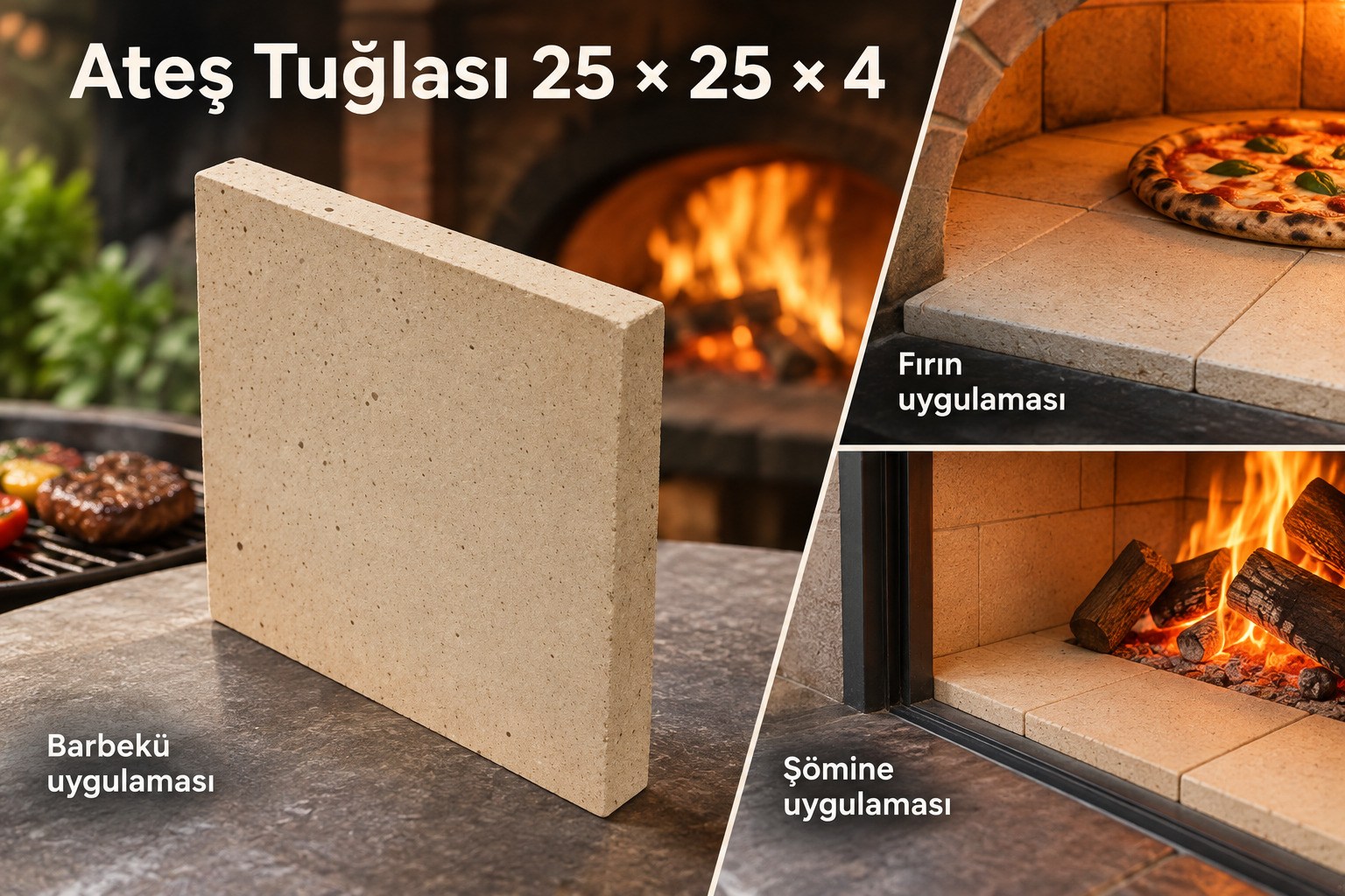 Ateş Tuğlası 25*25*4