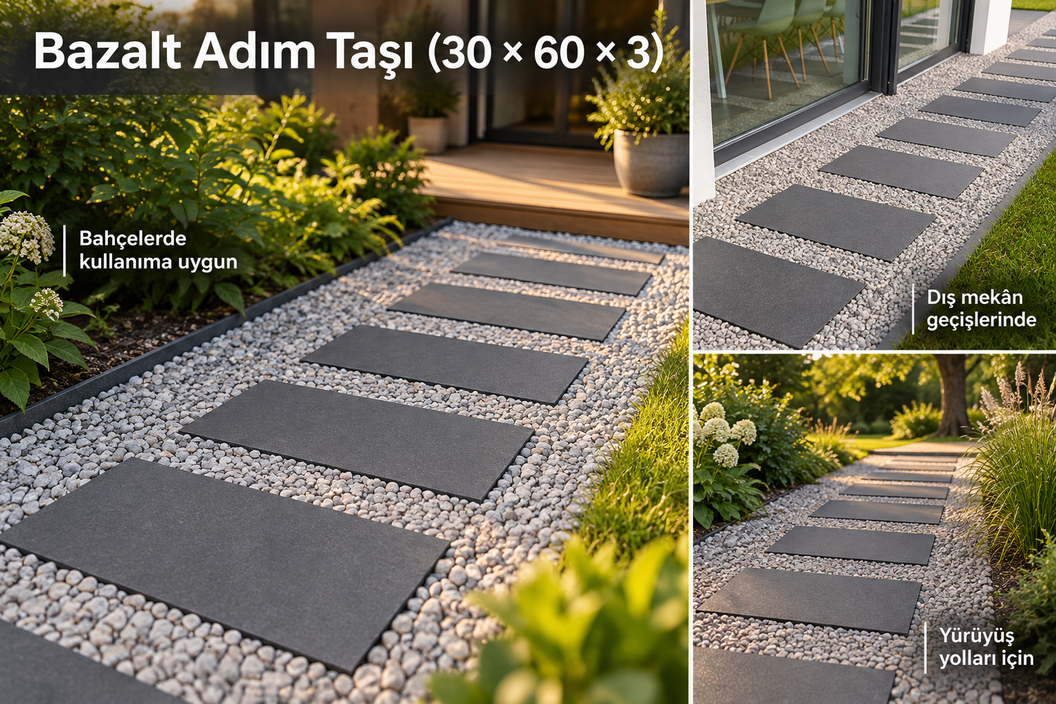 Bazalt Adım Taşı (30*60*3)