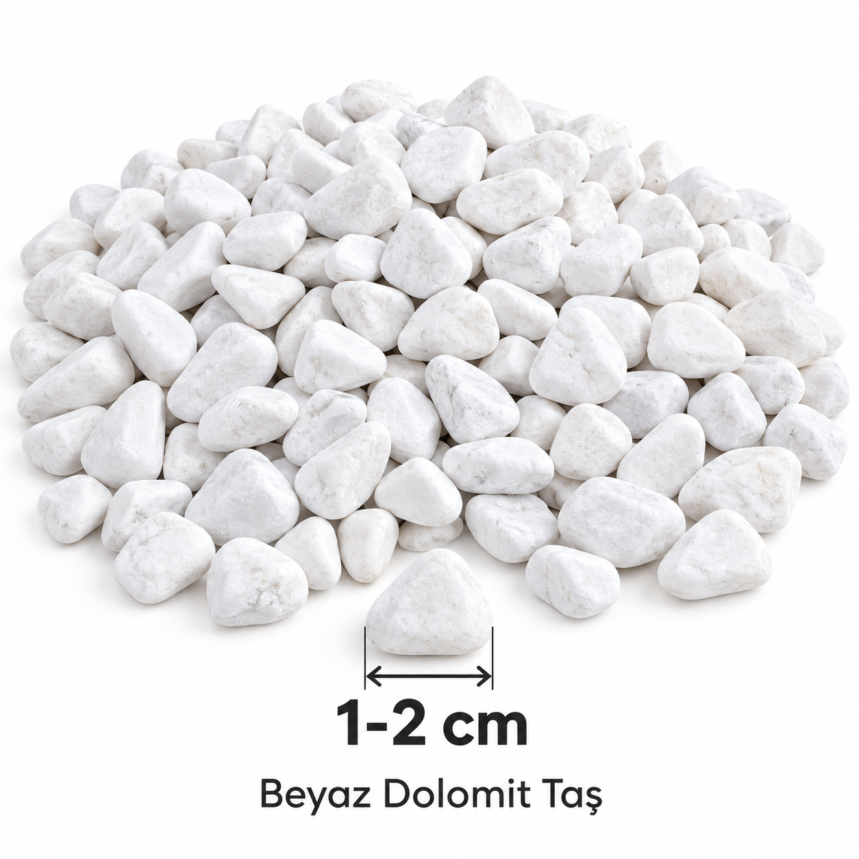 Beyaz Dolomit Taş 1-2 cm