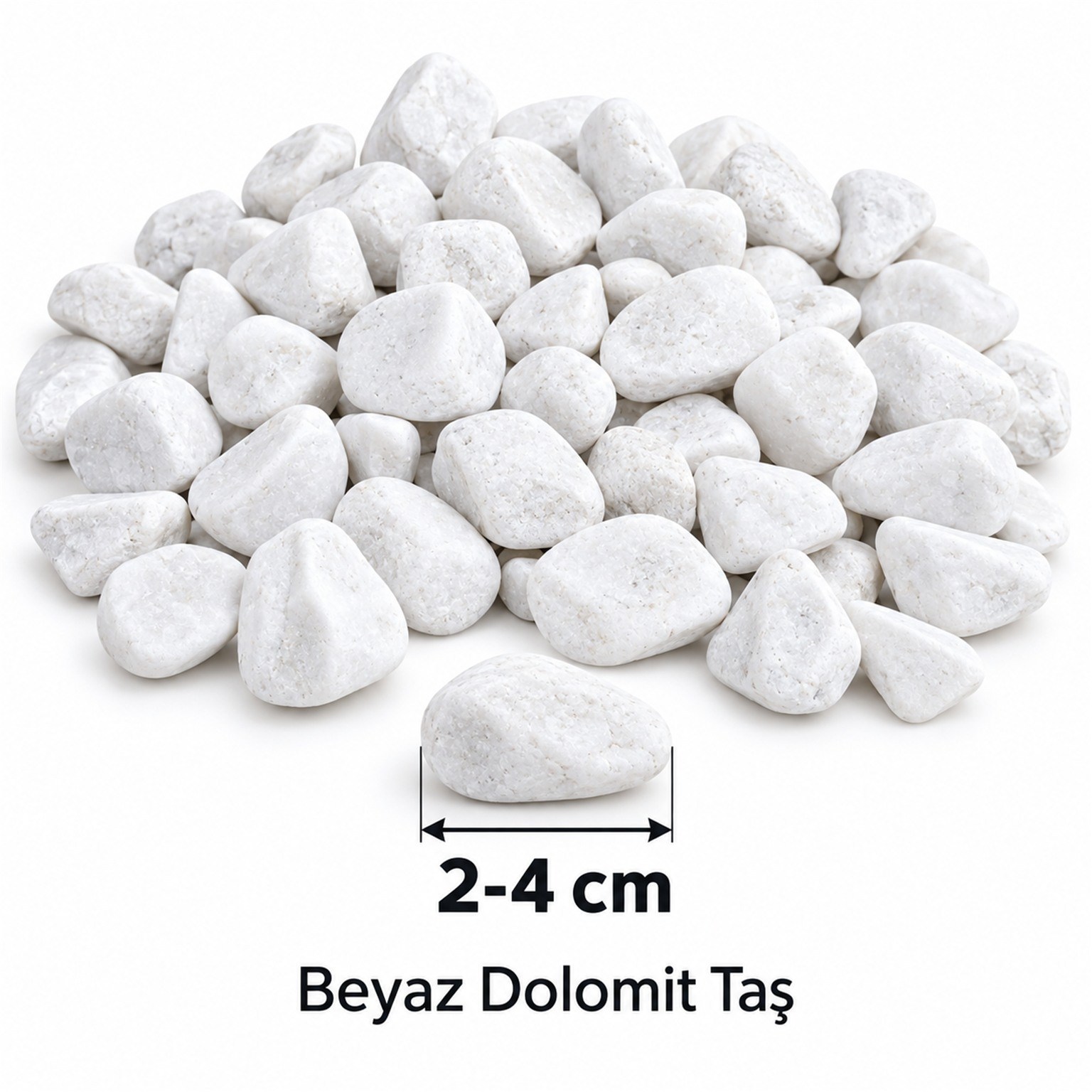 Beyaz Dolomit Taş 2-4 cm
