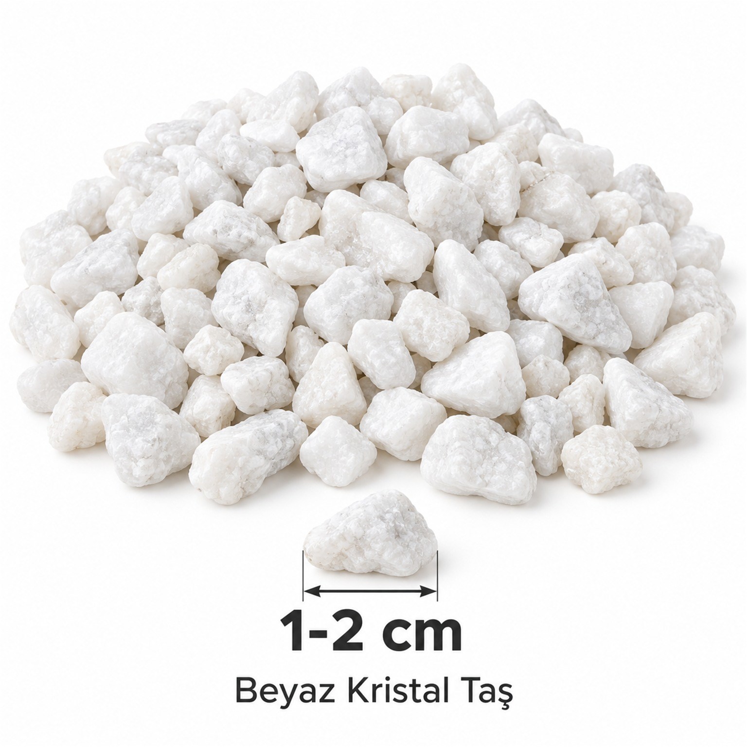 Beyaz Kristal Taş 1-2 cm