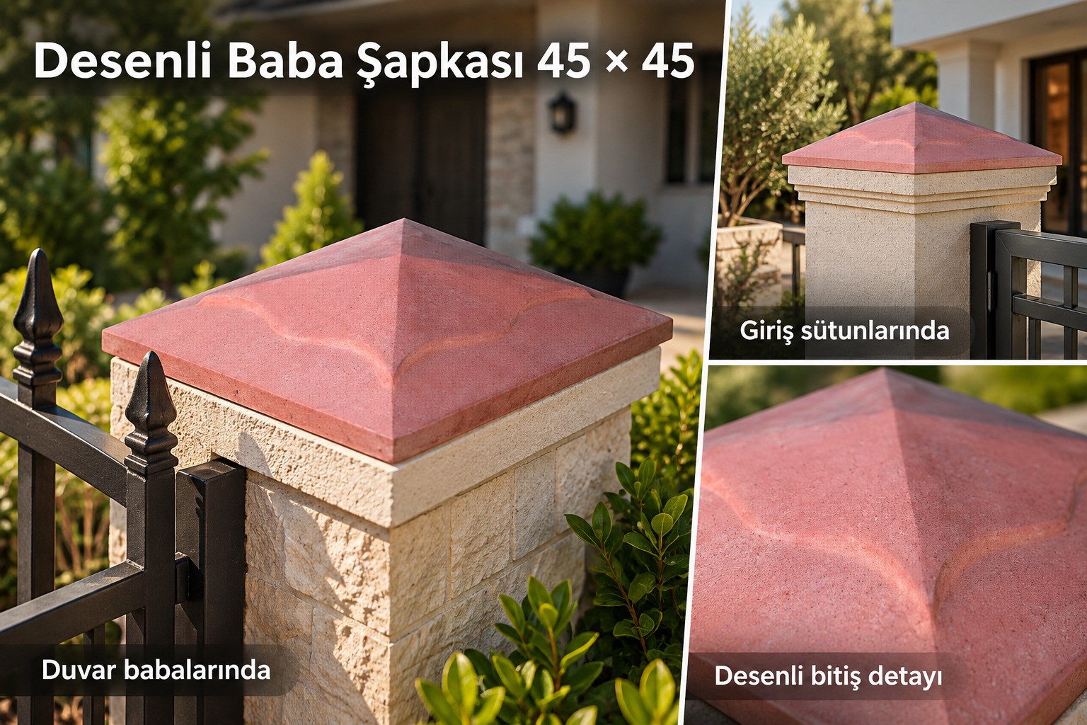 Desenli Baba Şapkası 45*45