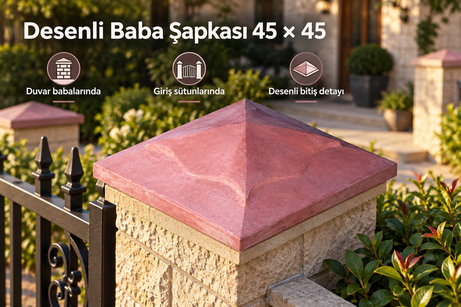 Desenli Baba Şapkası 45*45