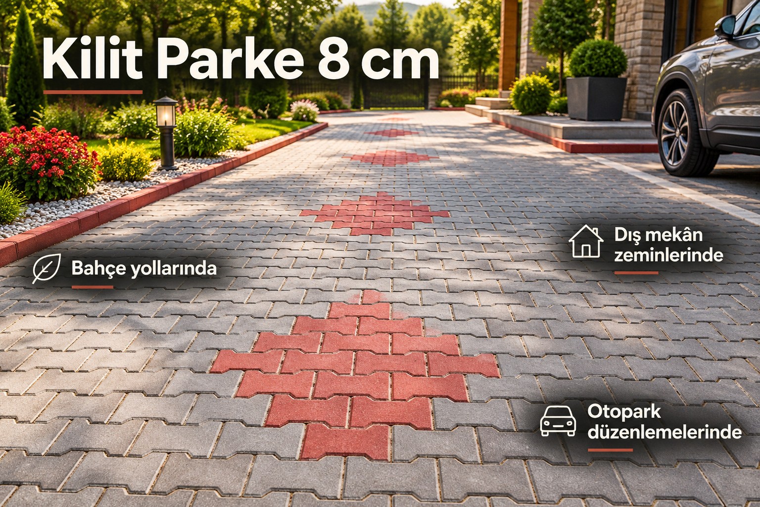 Kilit Parke 8 cm 14 m²
