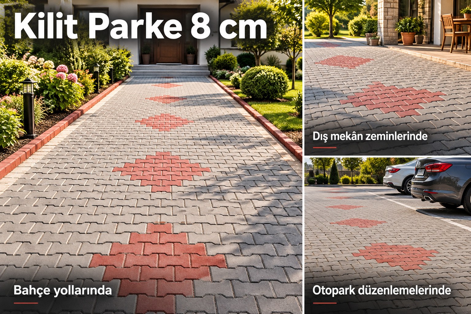 Kilit Parke 8 cm 14 m²