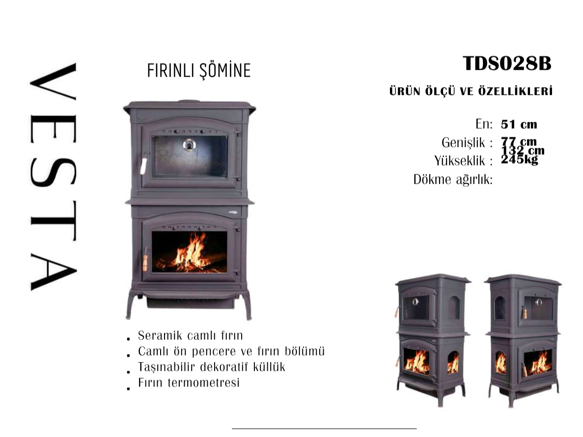 Vesta Fırınlı Şömine