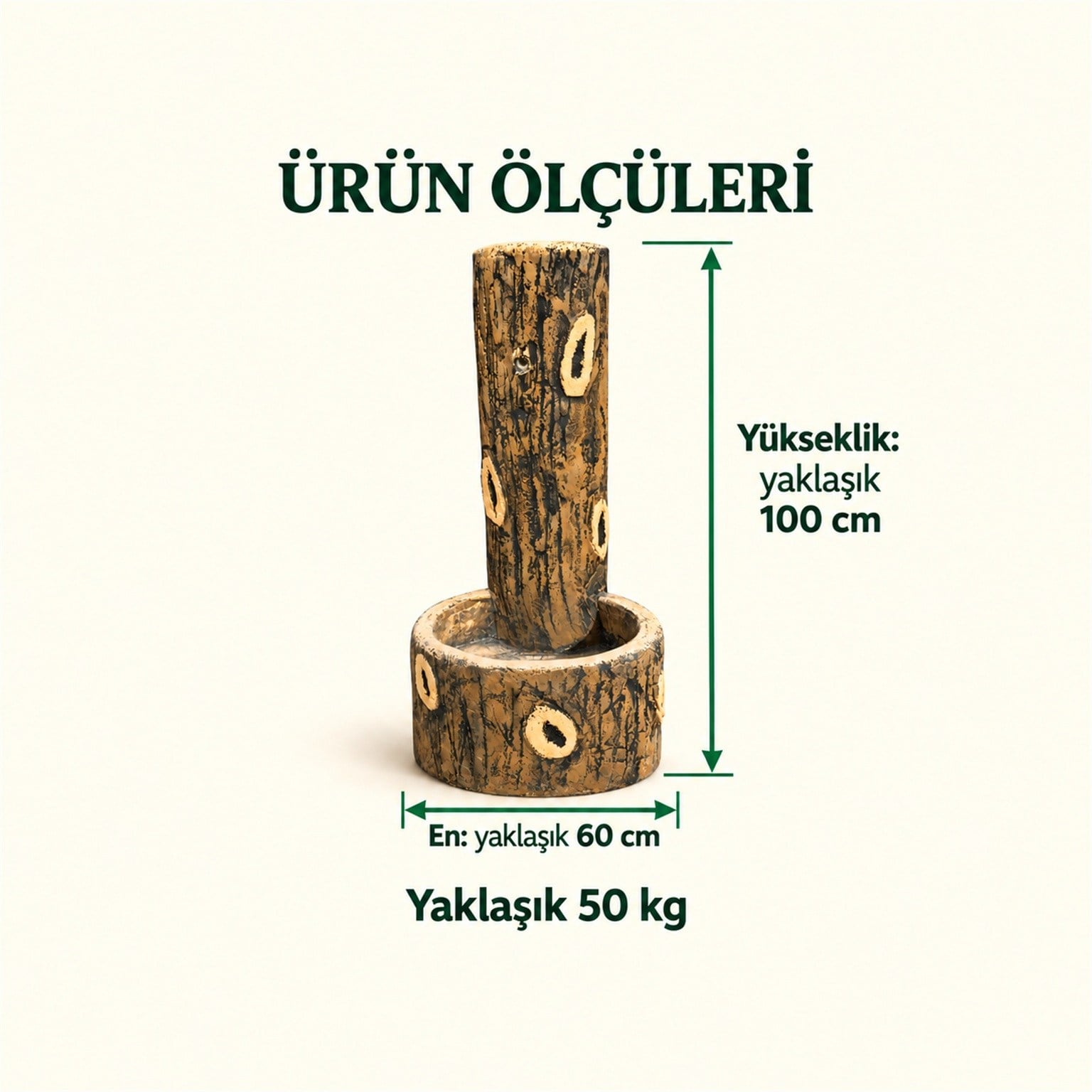 Yuvarlak Ağaç Çeşme