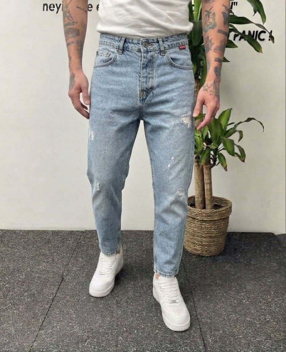 Açık Mavi Boyfriend Kot