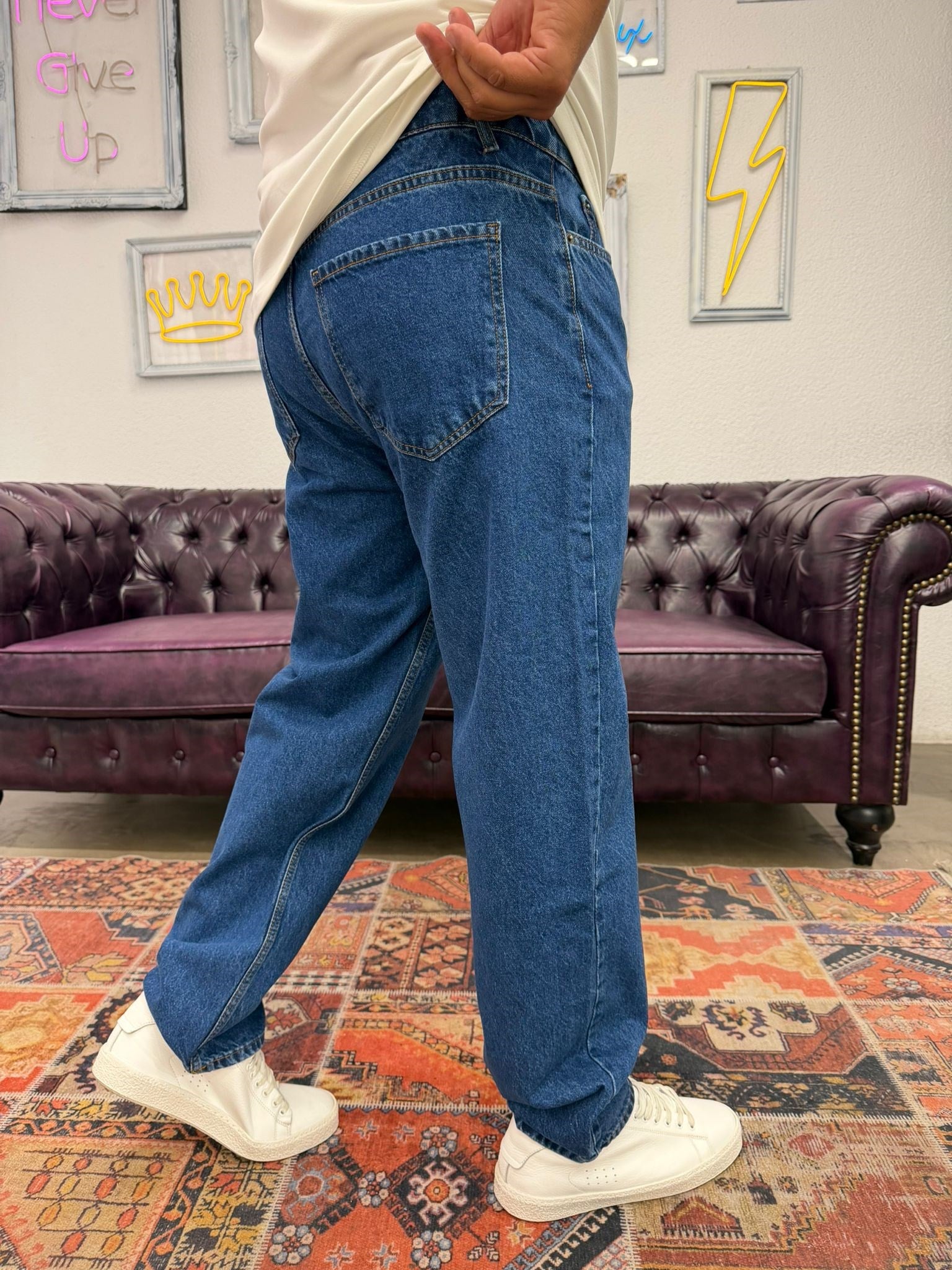 Baggy Kot Pantolon Mavi