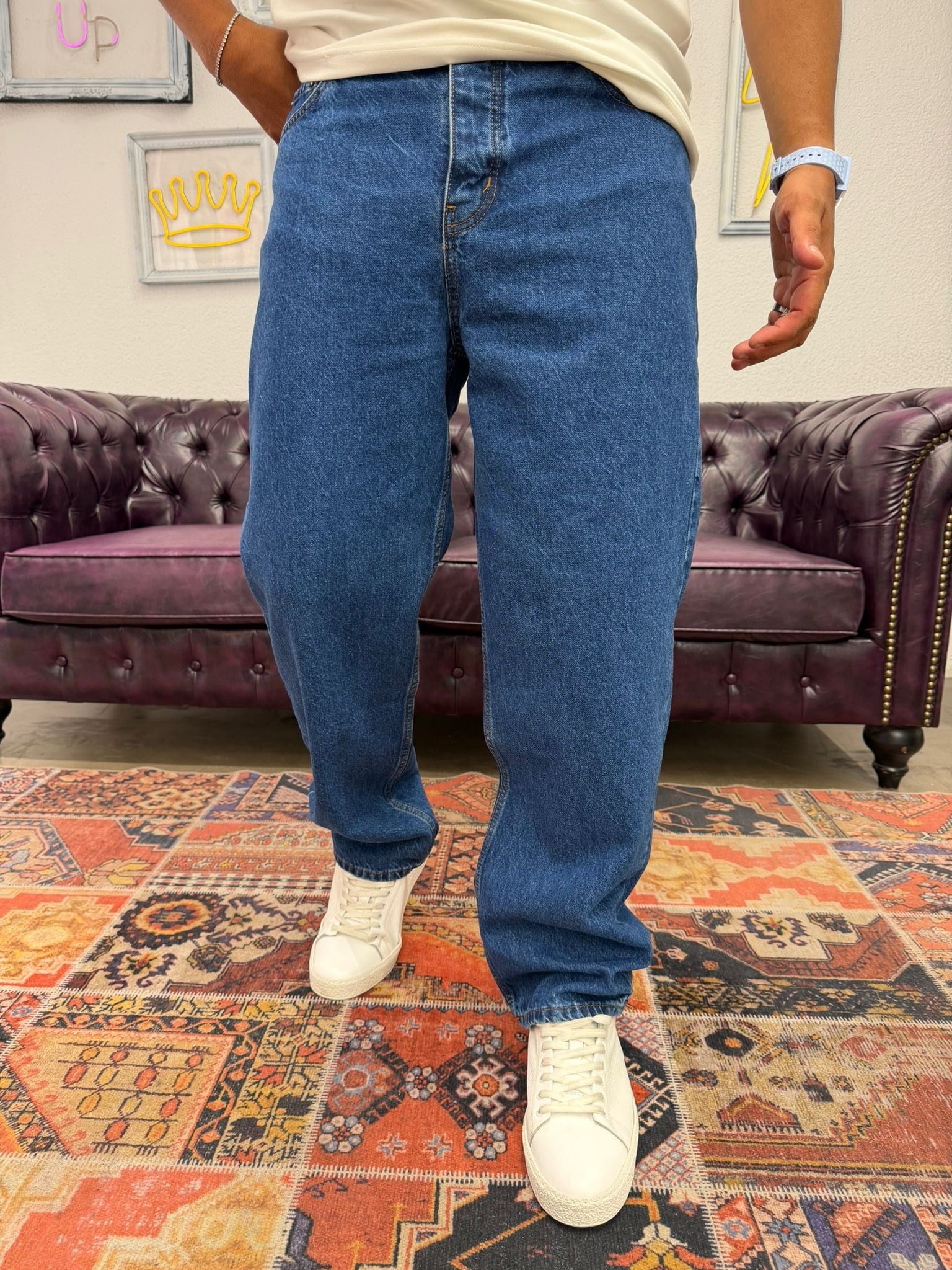 Baggy Kot Pantolon Mavi