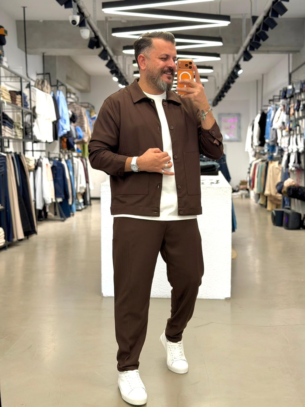 Ceket Pantolon Takım Kahve