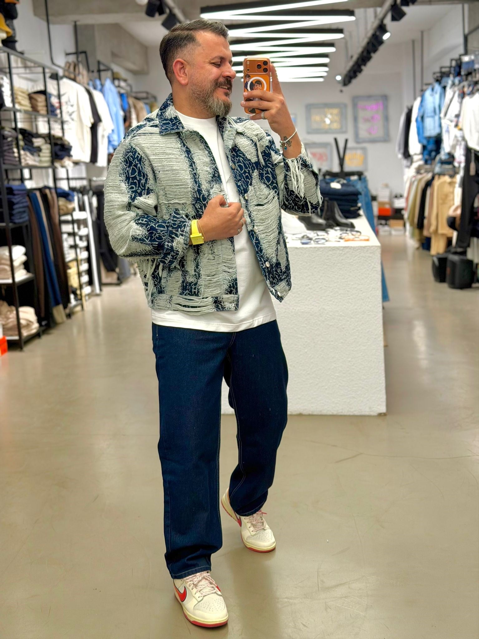 Desenli Oversize Kot Ceket