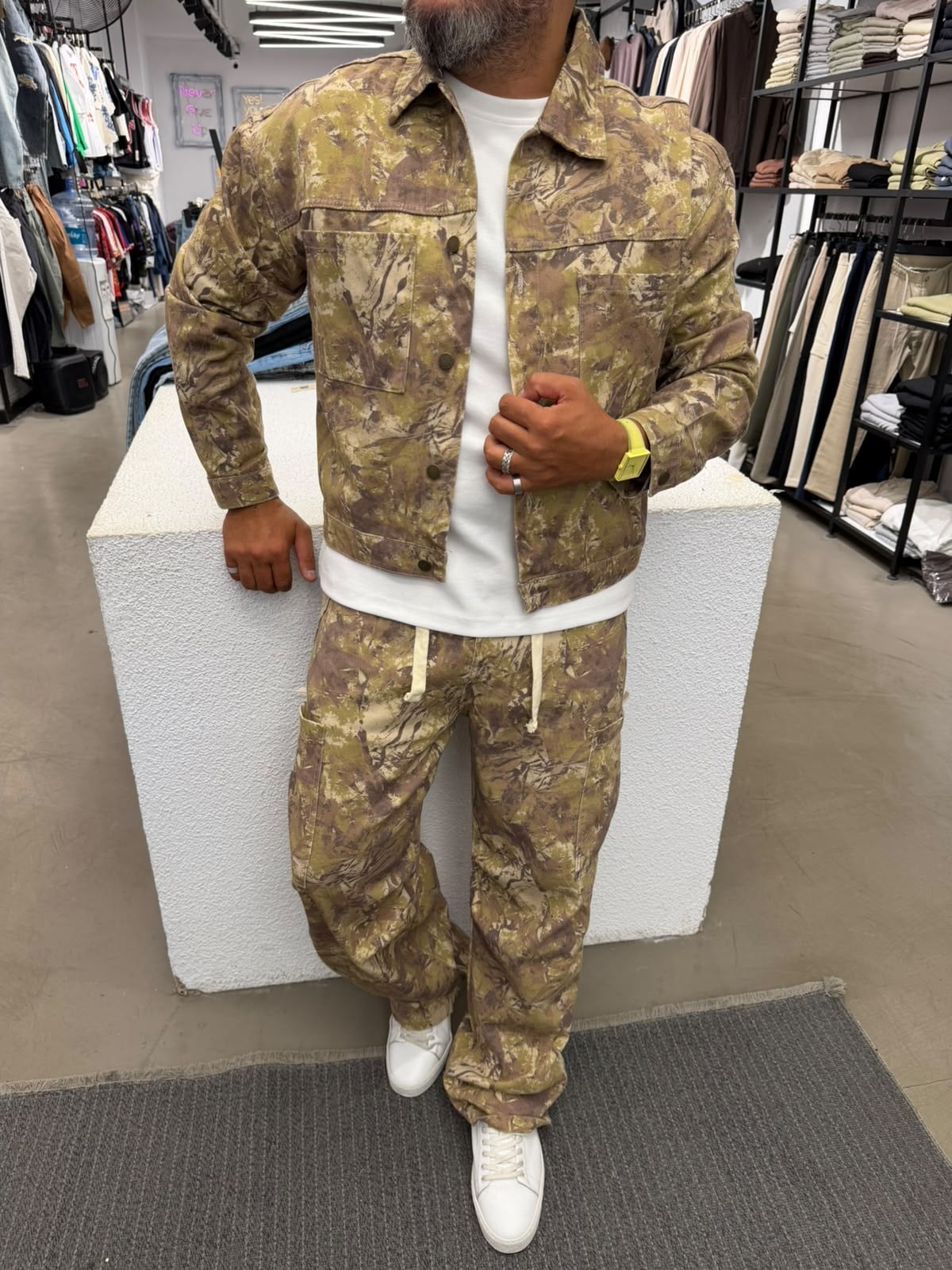 Desenli Premium Catch Takım Gabardin Kumaş 