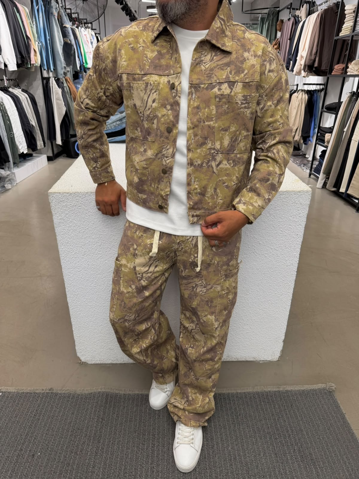 Desenli Premium Catch Takım Gabardin Kumaş 