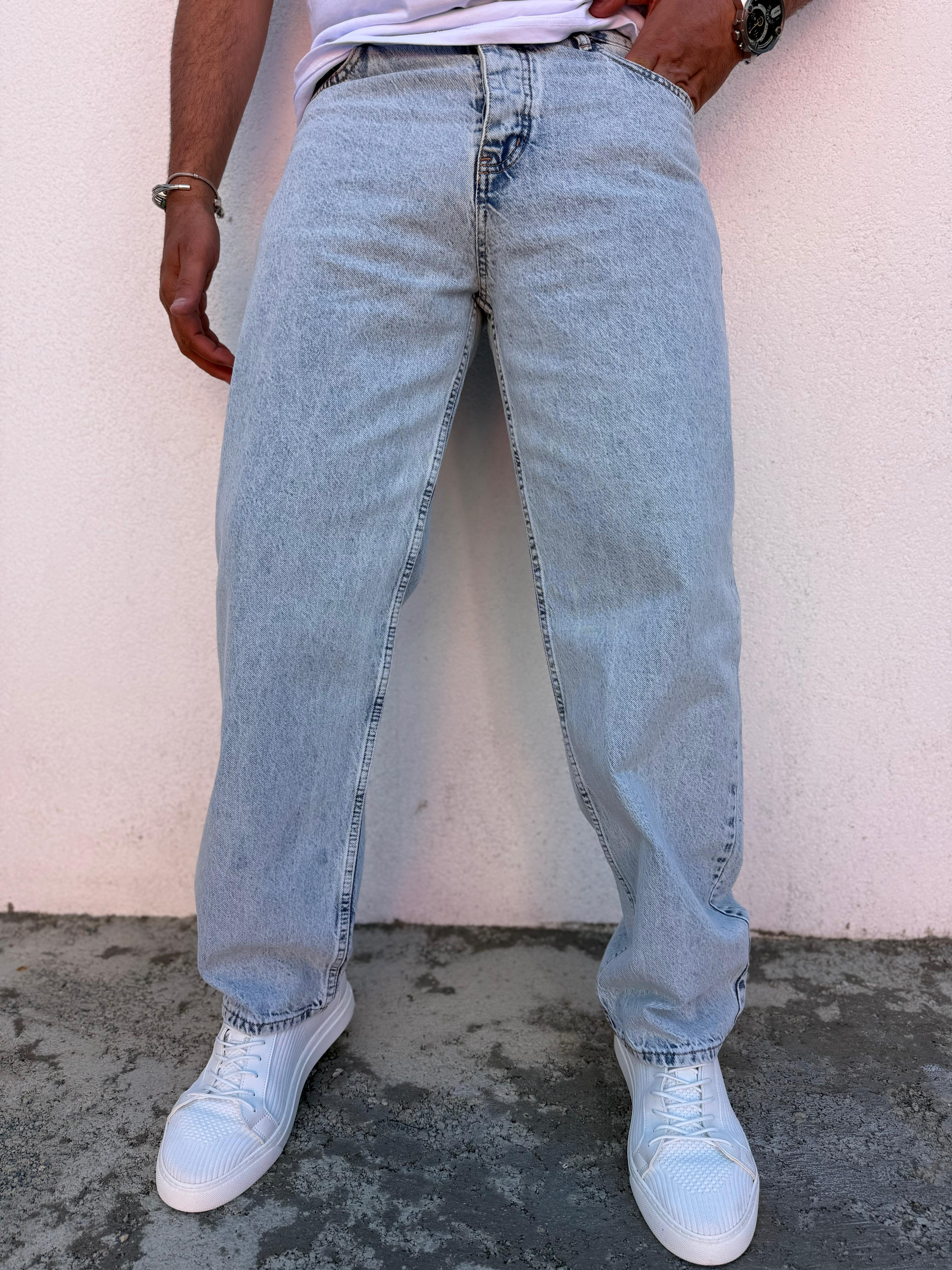 DNT Basic BAGGY Pantolon Buz Mavisi