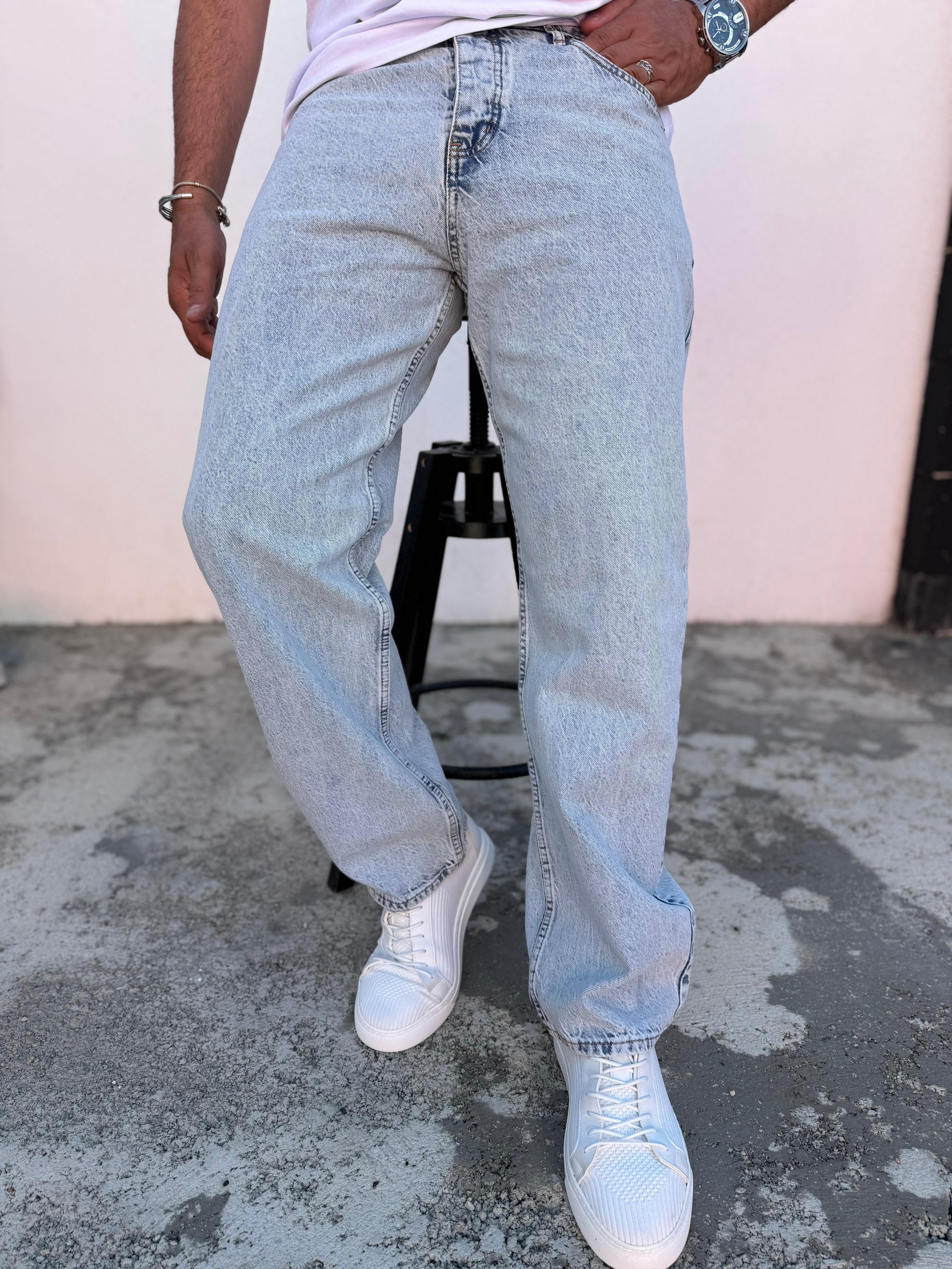 DNT Basic BAGGY Pantolon Buz Mavisi