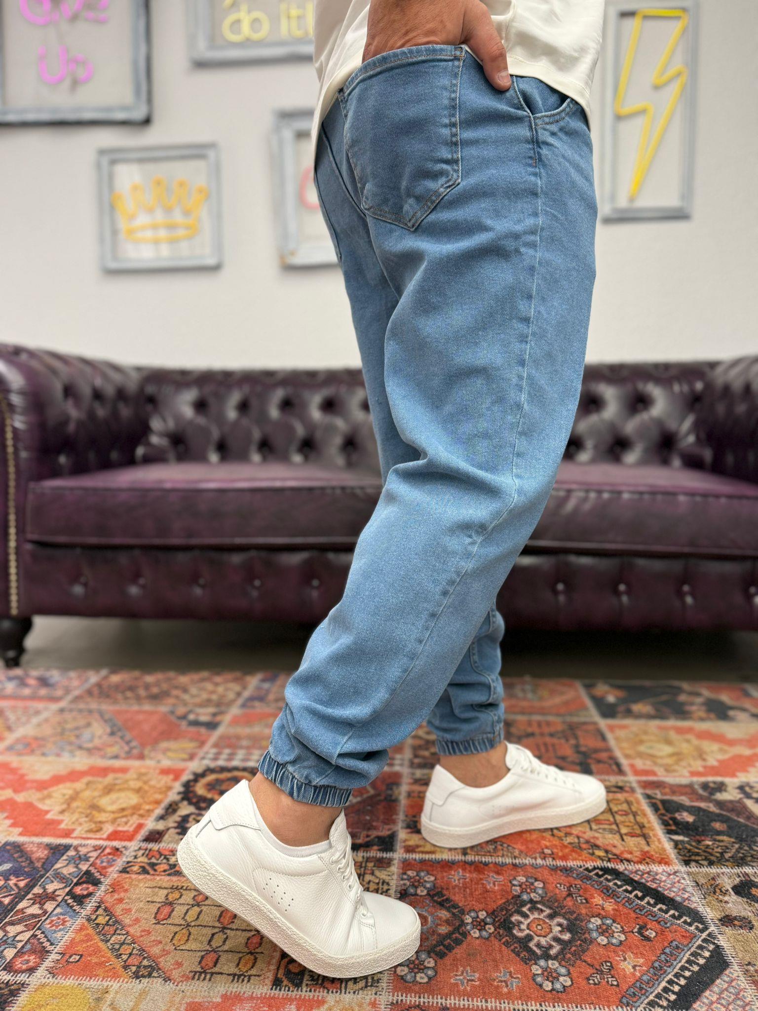 Dnt Paça Lastikli Jogger Pantolon Açık Mavi
