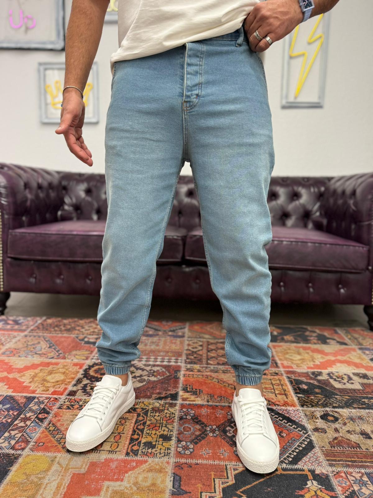 Dnt Paça Lastikli Jogger Pantolon Mavi