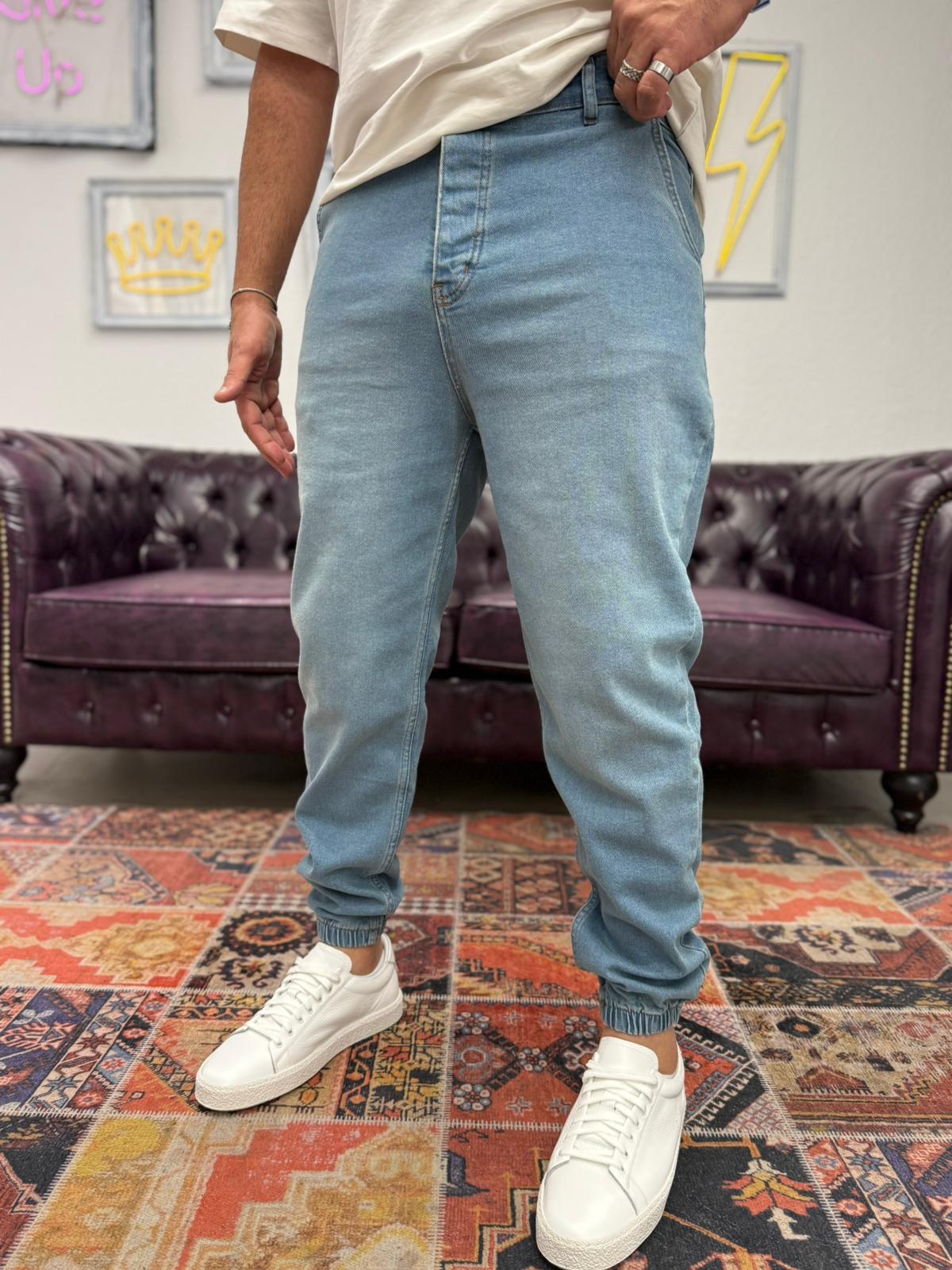 Dnt Paça Lastikli Jogger Pantolon Mavi