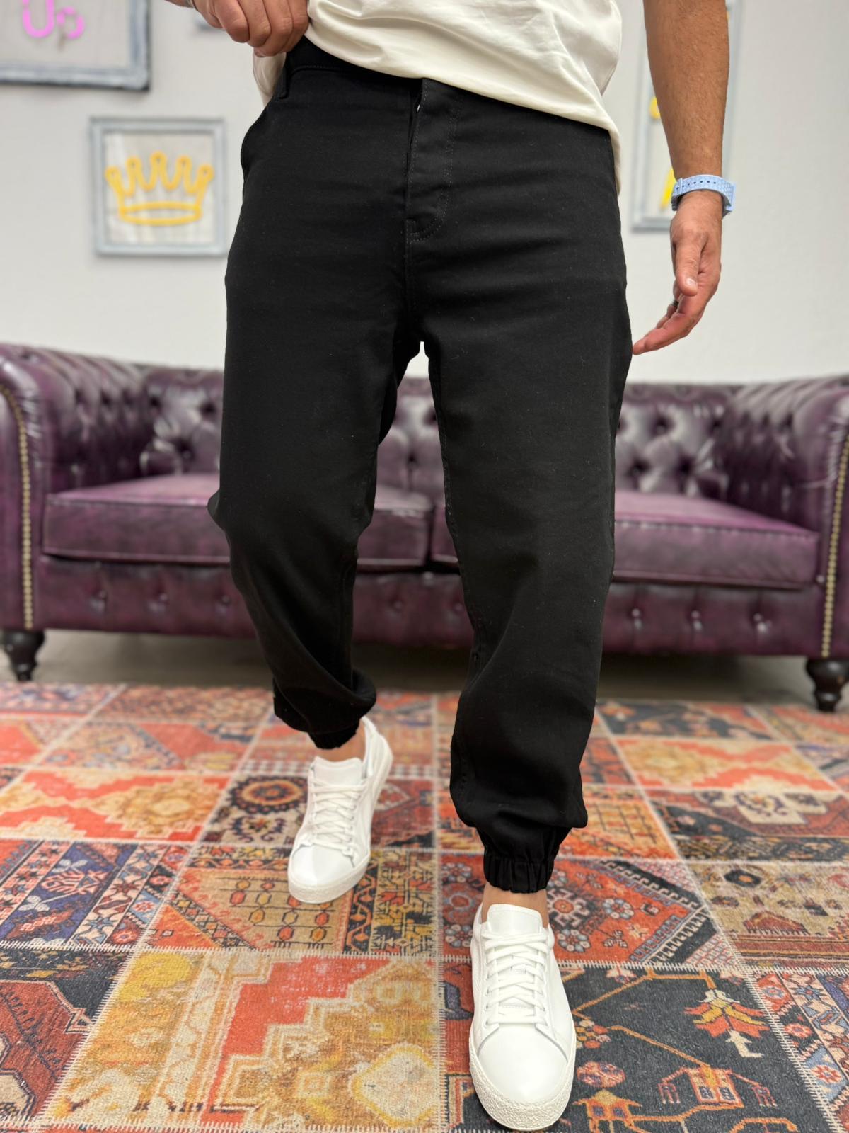 Dnt Paça Lastikli Jogger Pantolon Siyah