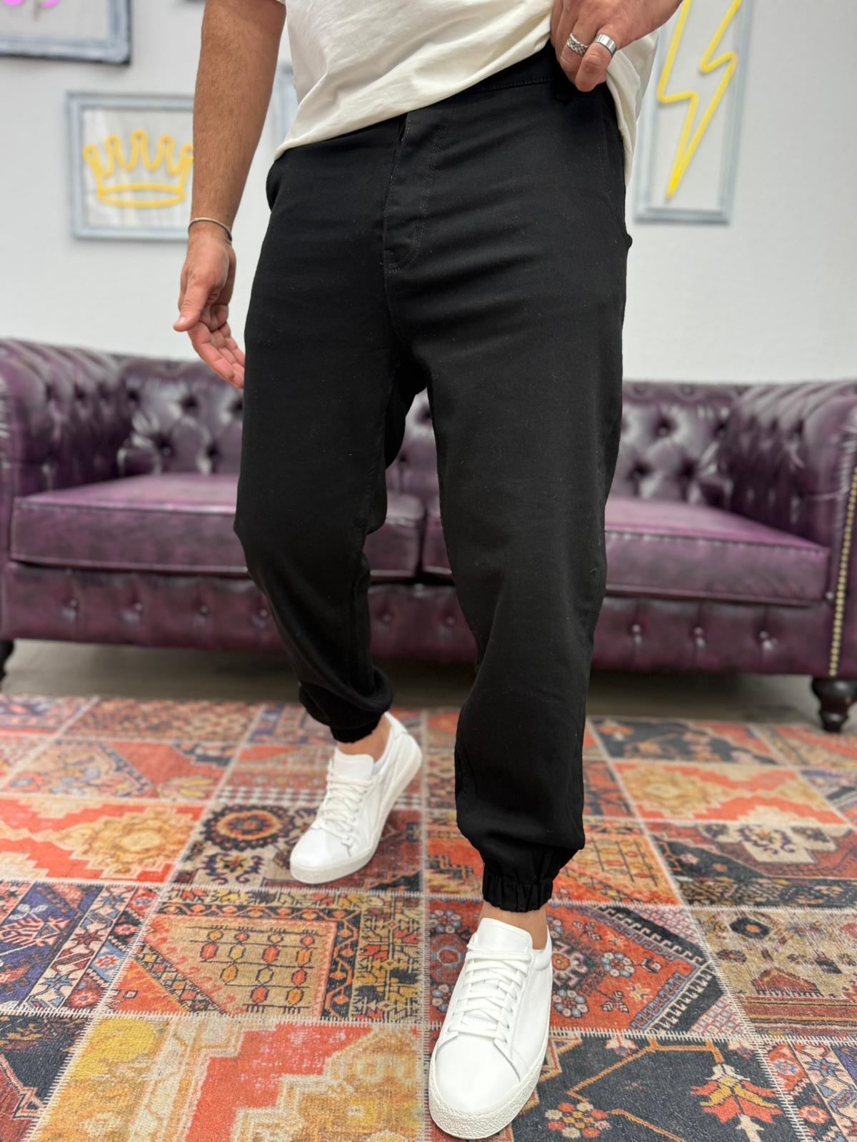 Dnt Paça Lastikli Jogger Pantolon Siyah
