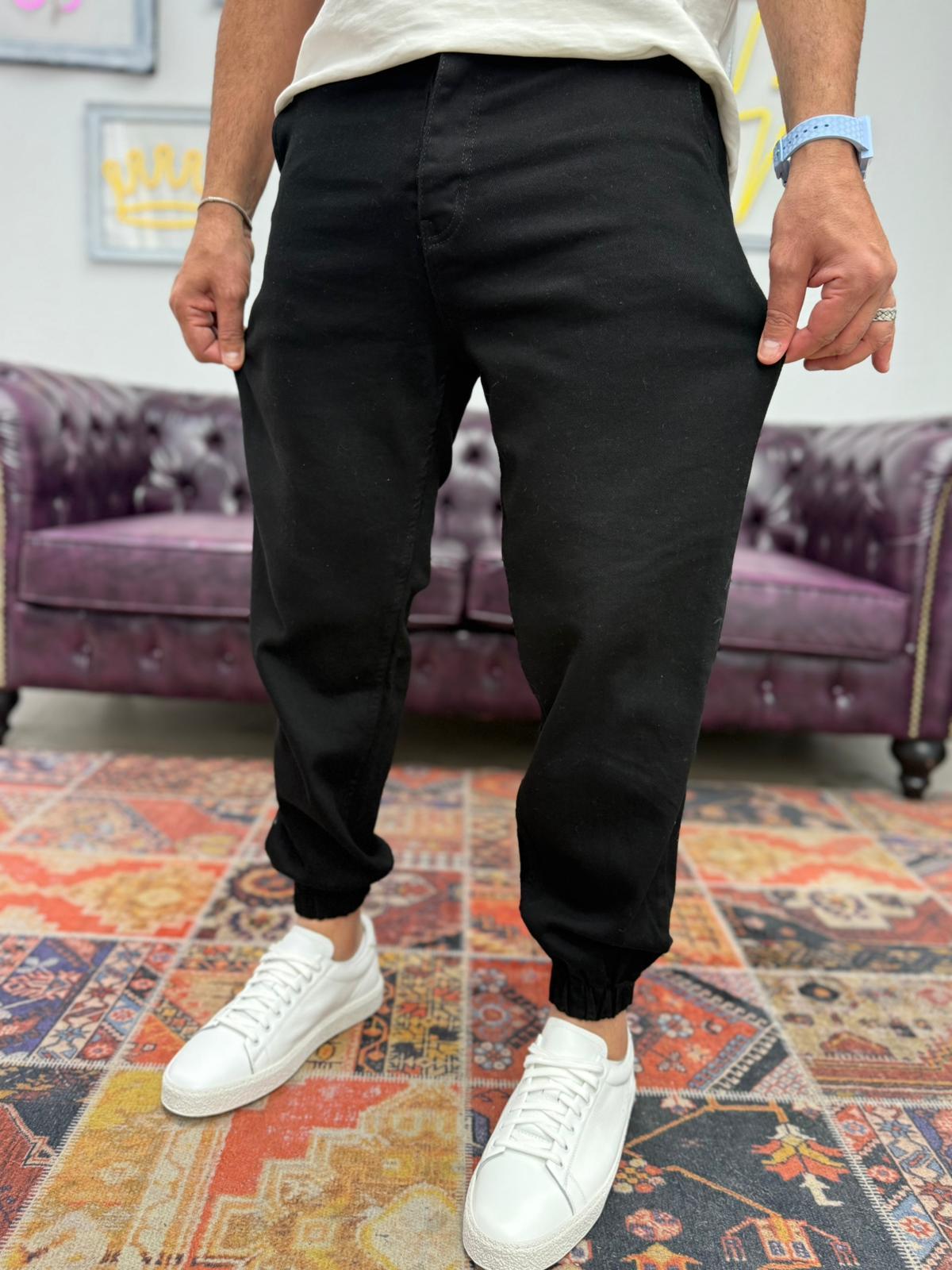 Dnt Paça Lastikli Jogger Pantolon Siyah