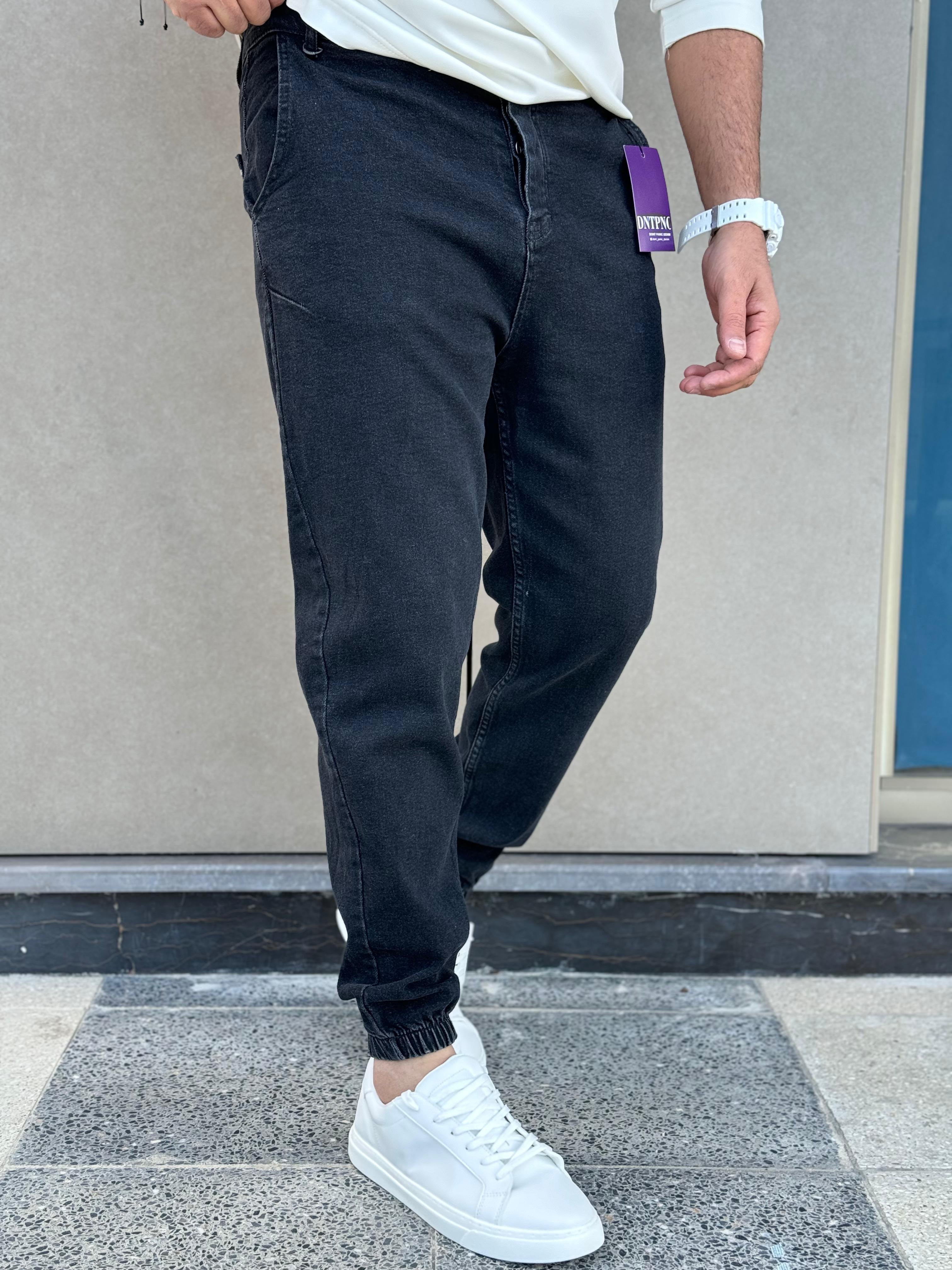 Paça Lastik Jogger Pantolon Siyah
