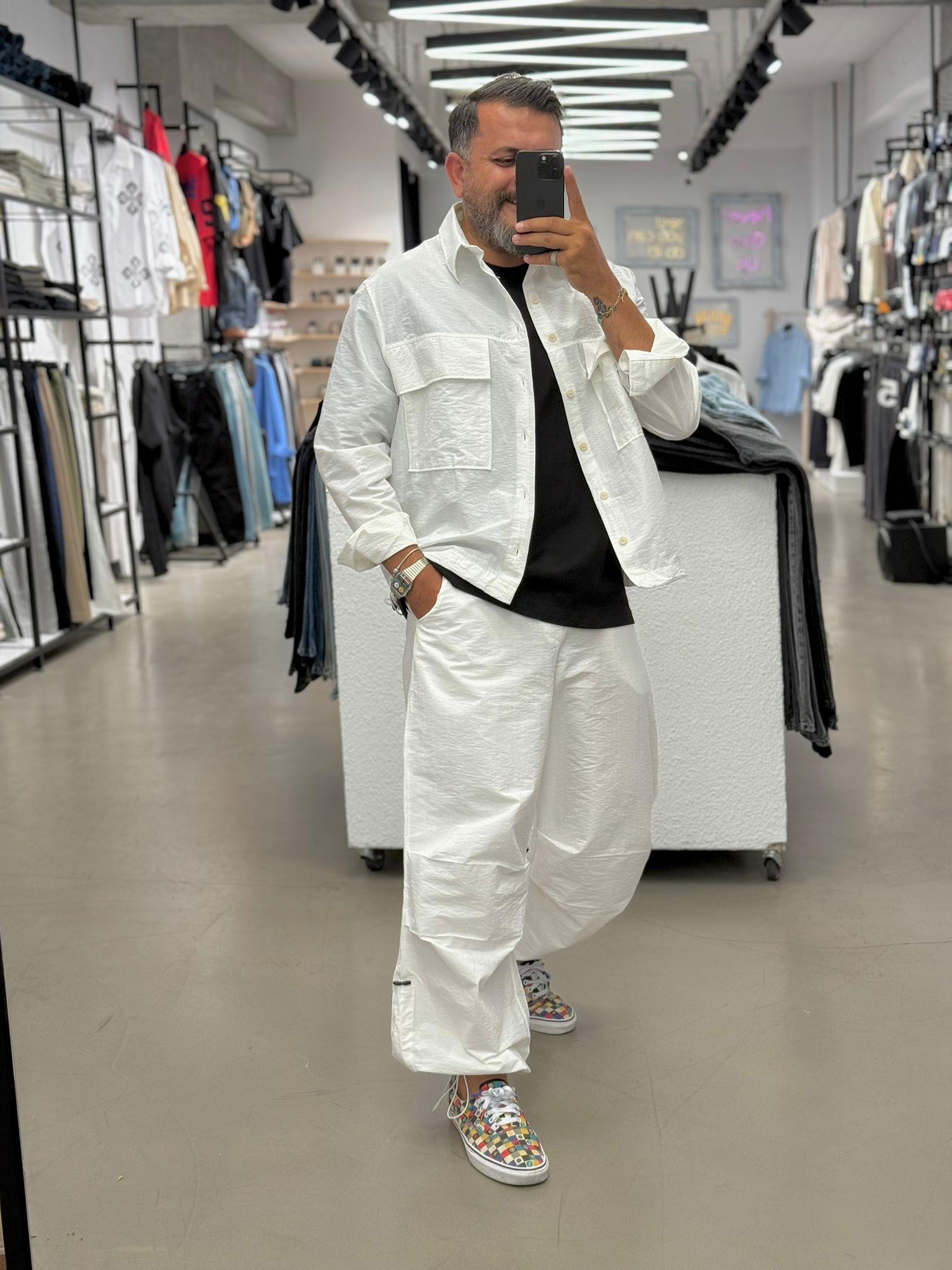 Paraşüt Takım Baggy Pantolon Cepli Ceket