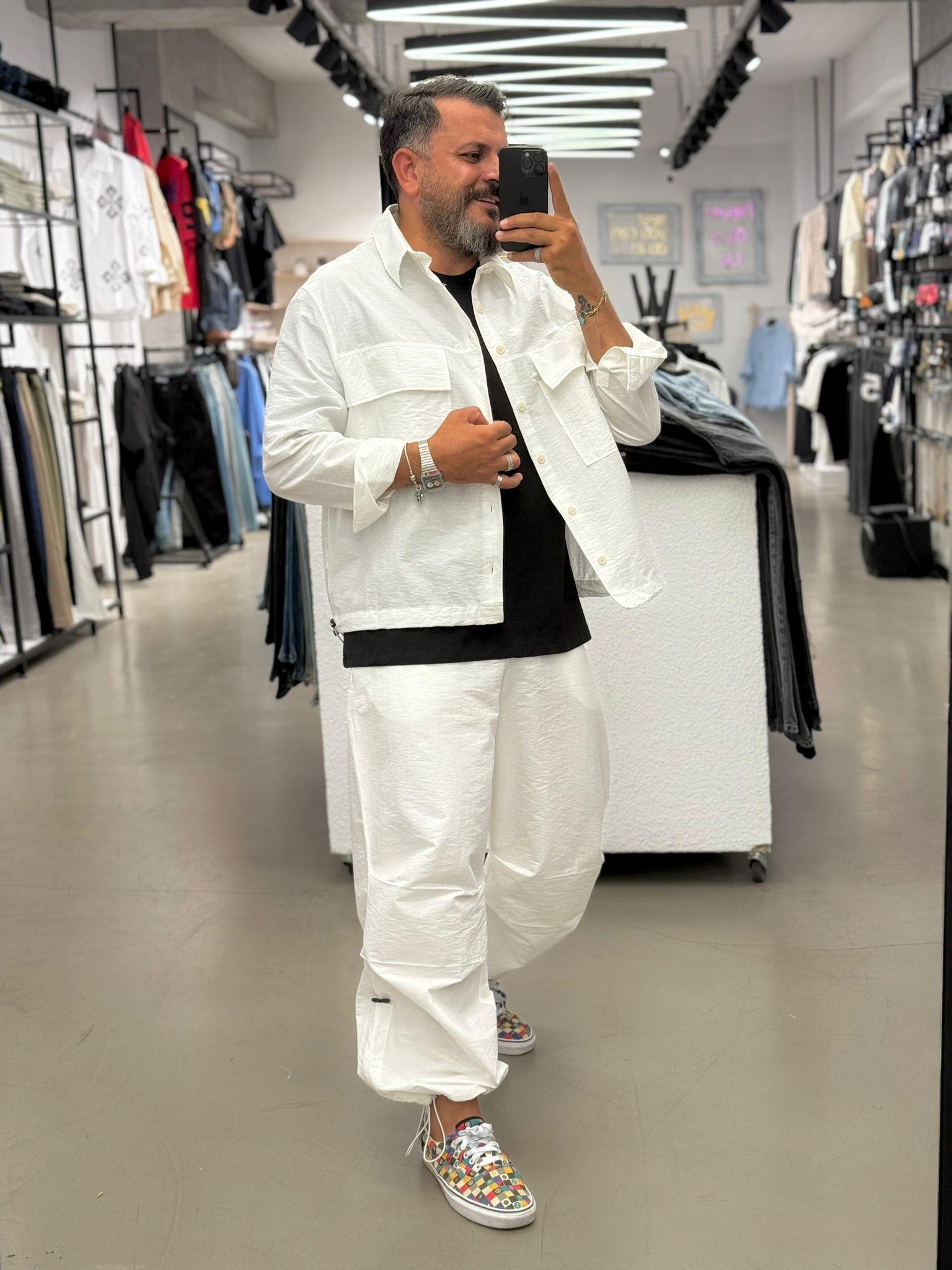 Paraşüt Takım Baggy Pantolon Cepli Ceket