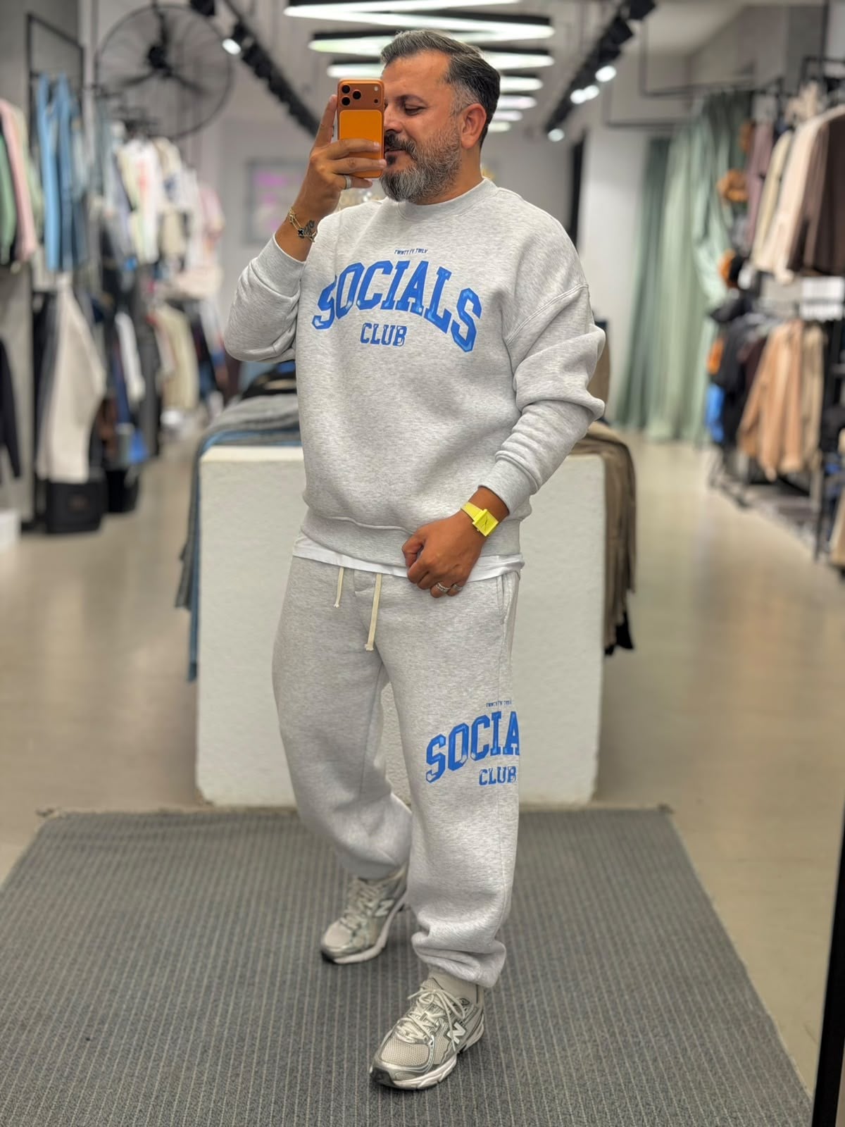 Socials 3 İplik Şardonlu Eşofman Takım Gri