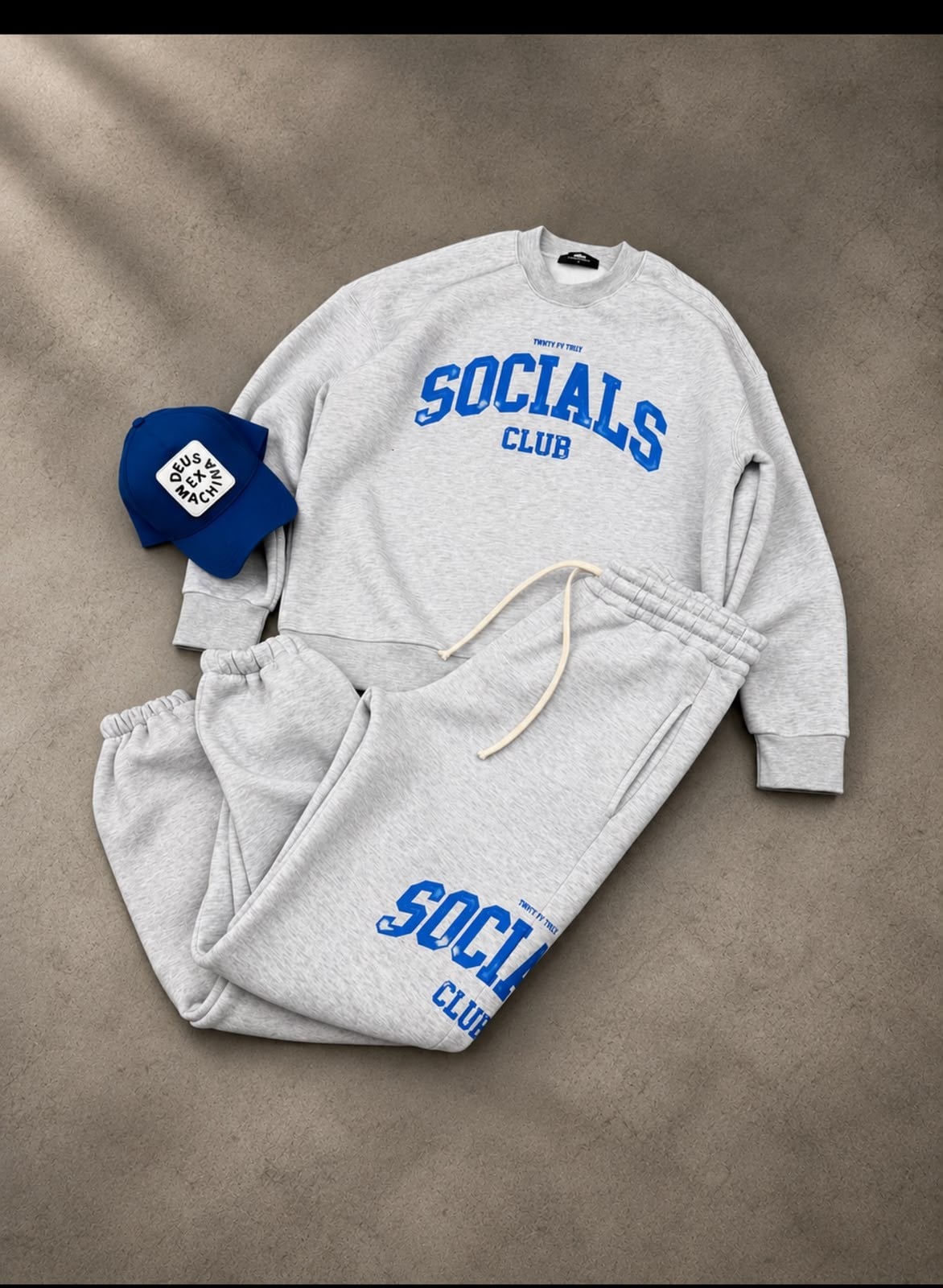 Socials 3 İplik Şardonlu Eşofman Takım Gri