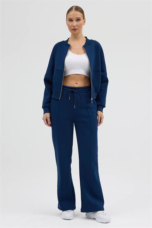 Dipmoda kadın 3 iplik şardonlu cepli premium eşofman takımı DPHS001