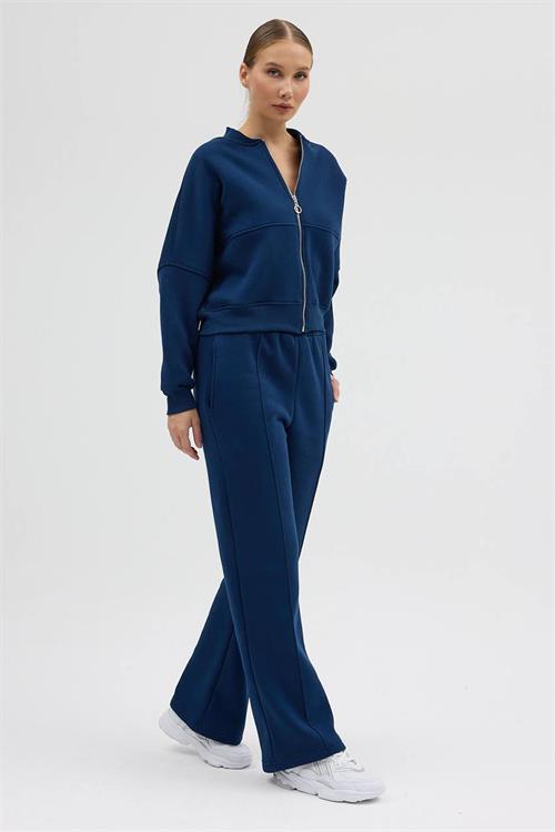 Dipmoda kadın 3 iplik şardonlu cepli premium eşofman takımı DPHS001