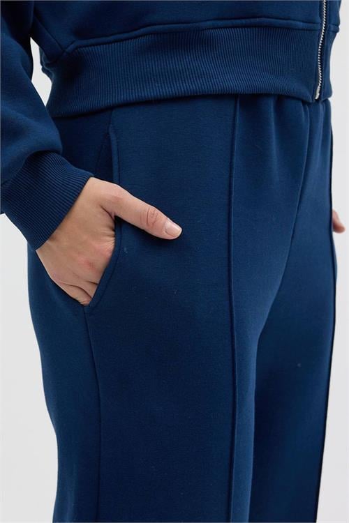 Dipmoda kadın 3 iplik şardonlu cepli premium eşofman takımı DPHS001