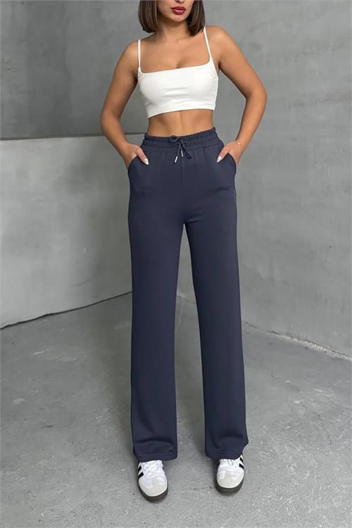 Dipmoda kadın antrasit bol paça eşofman altı DPNBG066