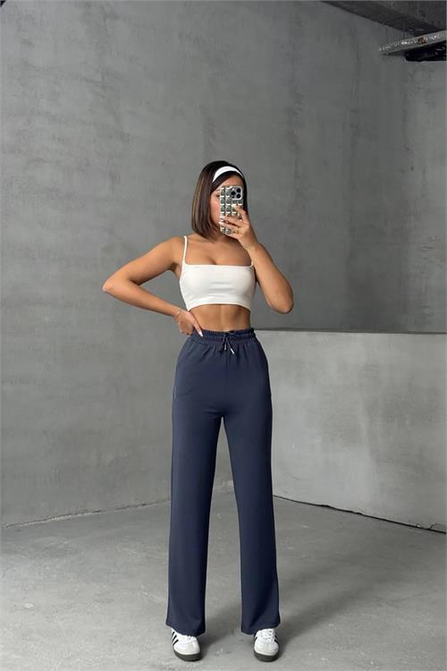 Dipmoda kadın antrasit bol paça eşofman altı DPNBG066