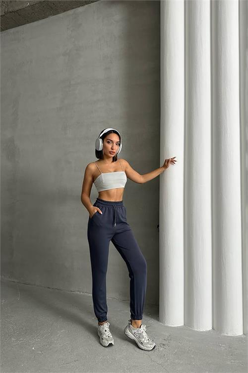 Dipmoda kadın beli ve paçası lastikli eşofman altı DPNBG065