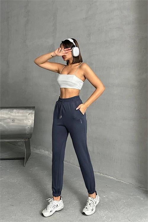 Dipmoda kadın beli ve paçası lastikli eşofman altı DPNBG065