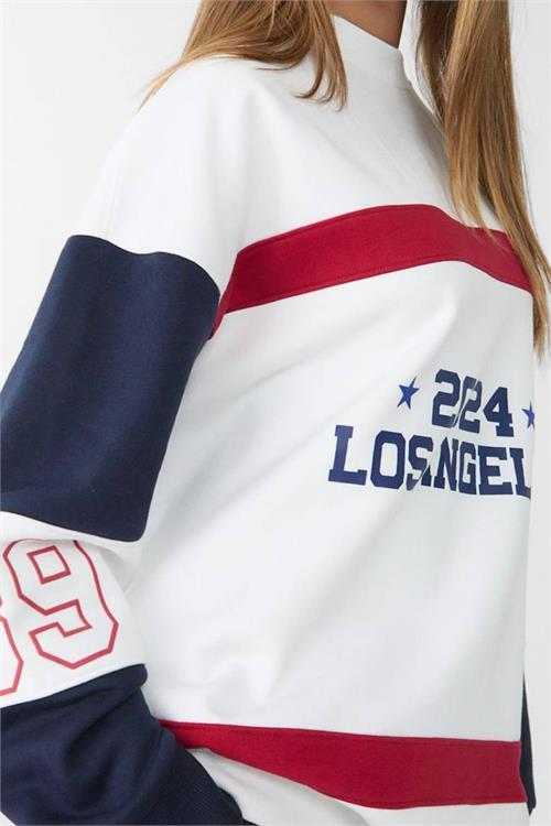 Dipmoda kadın bisiklet yaka Los Angeles sweat DPNBMYLK23