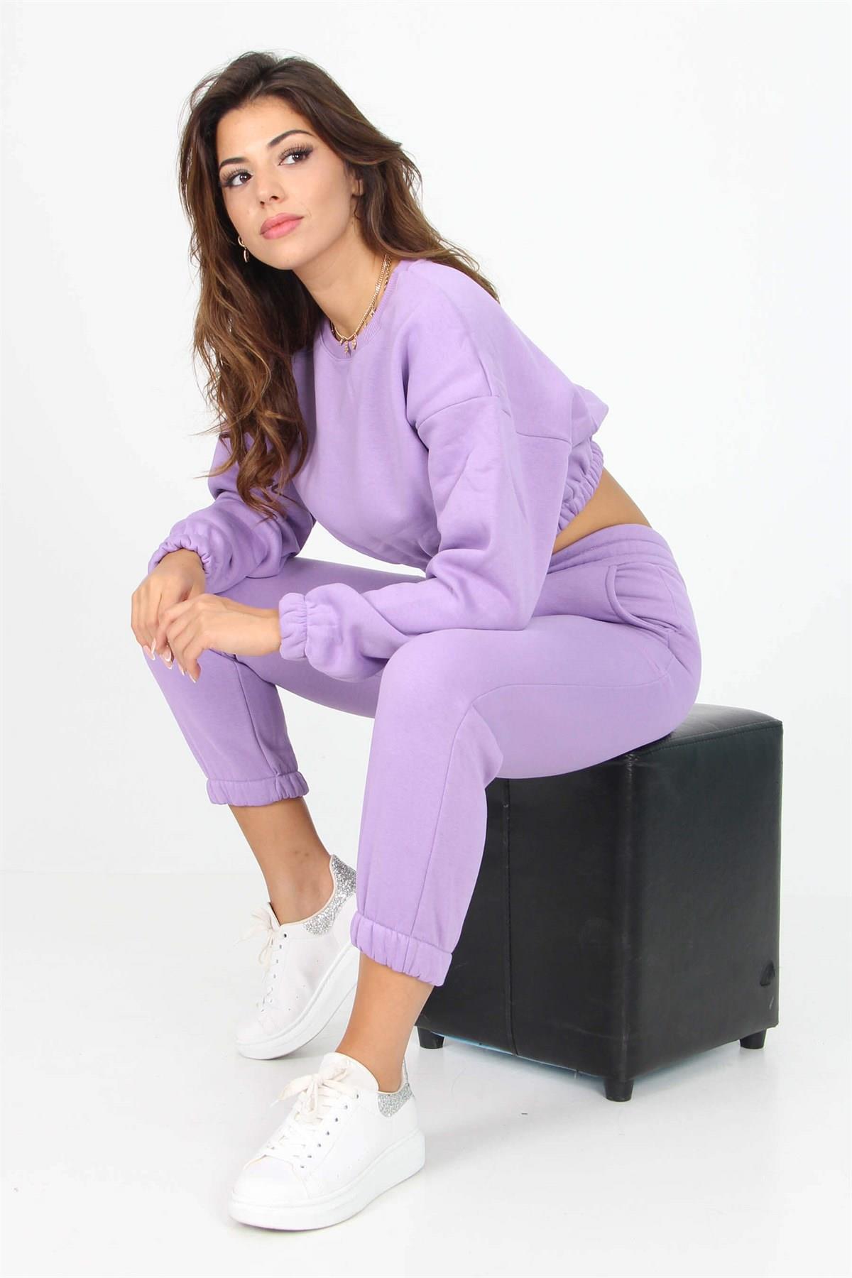 Dipmoda kadın bisiklet yaka yeni sezon eşofman takımı DPTB001