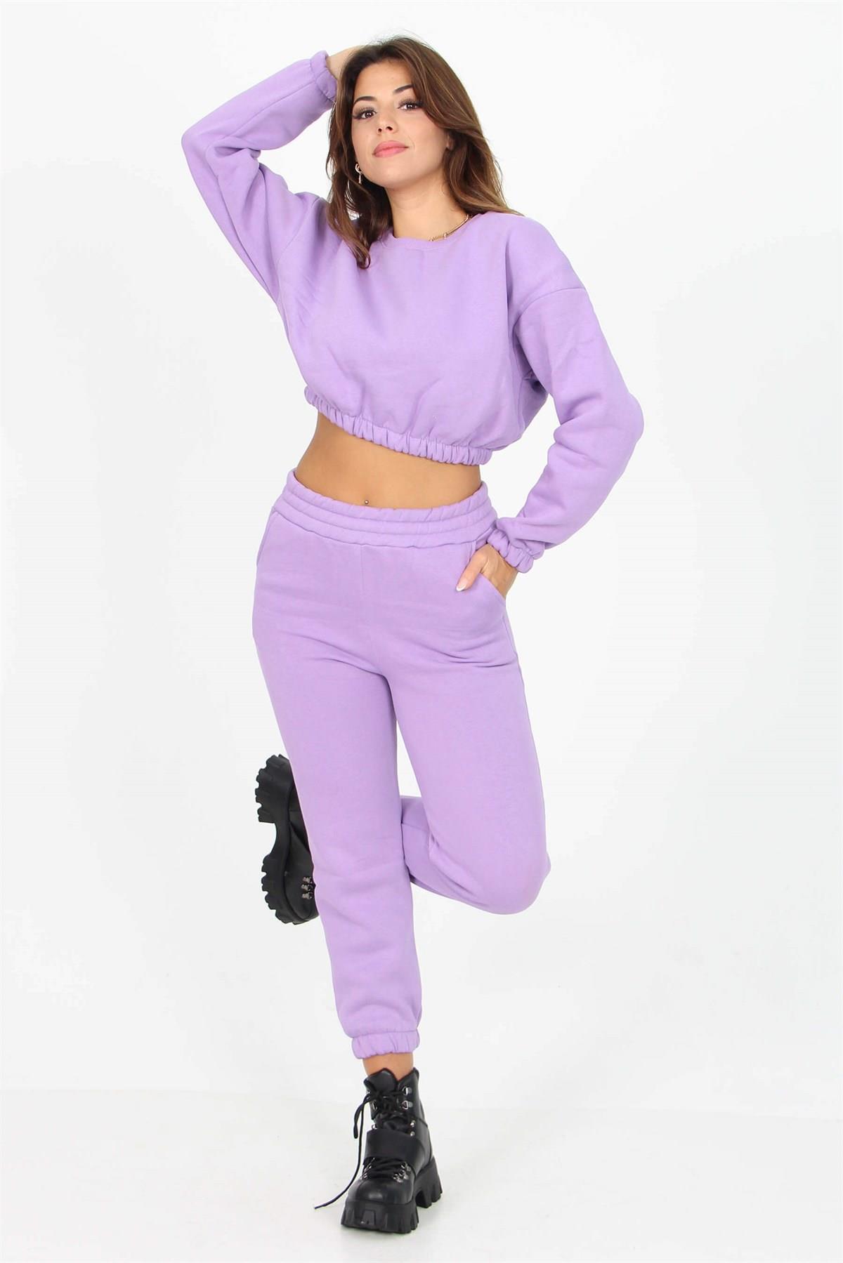 Dipmoda kadın bisiklet yaka yeni sezon eşofman takımı DPTB001