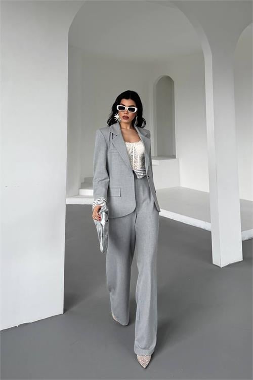 Dipmoda kadın düğme detaylı tasarım alt üst takım DPMYLK29