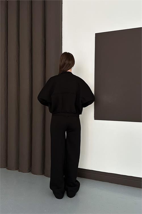 Dipmoda kadın fermuarlı 3 iplik eşofman takımı DPESF01