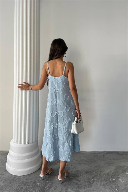 Dipmoda kadın fisto dokulu salaş kesim yazlık elbise DPG098